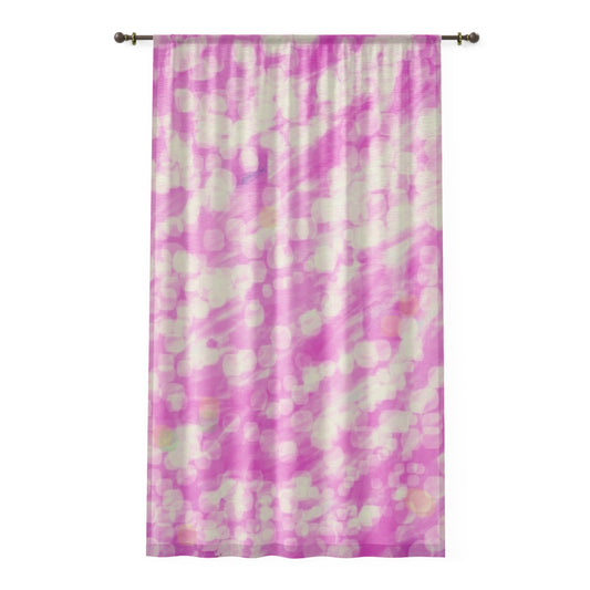 Anew: Dreamy Sheer Pink Window Curtain, Boho Decor, Light Filtering Drapes, Home Aesthetics, Living Room, Wedding Gift, Modern Design