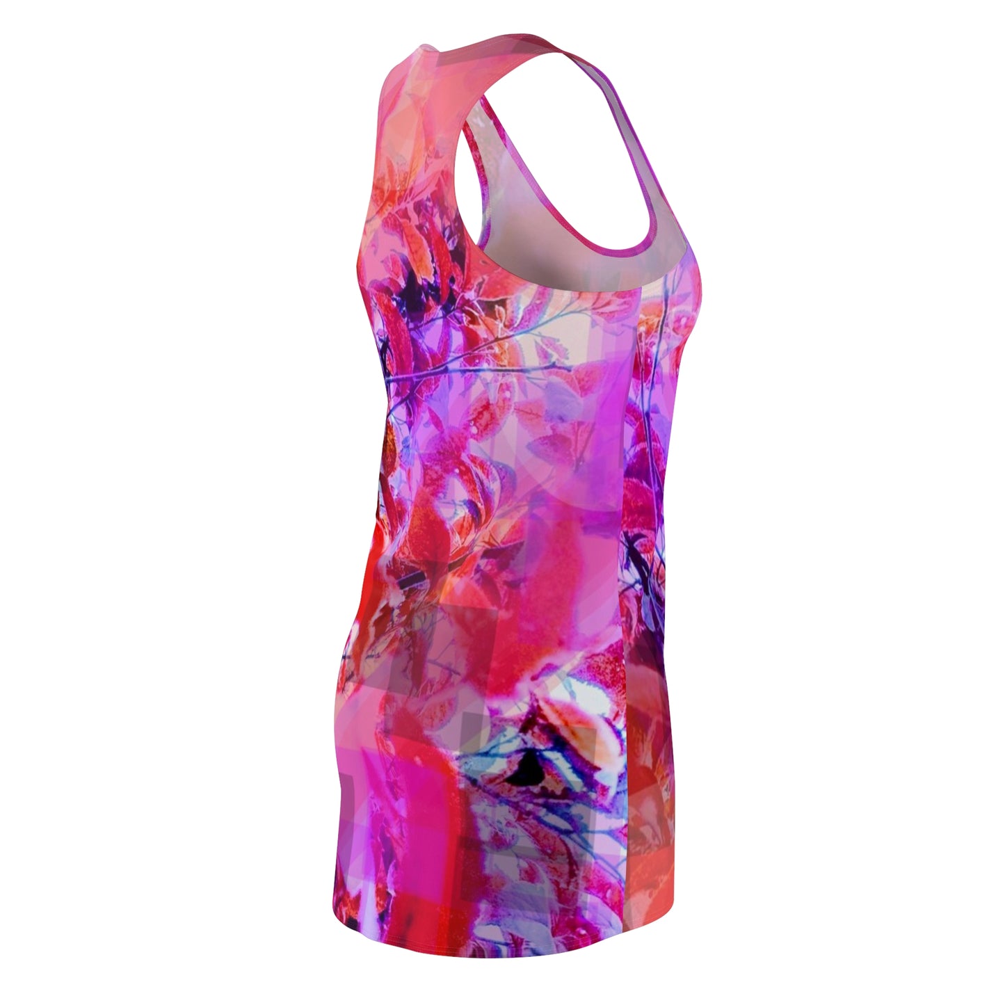 Garnet:  Racerback Casual Summer/ Spring Dress, Lovely Red & Violet Tones, Nature Lovers