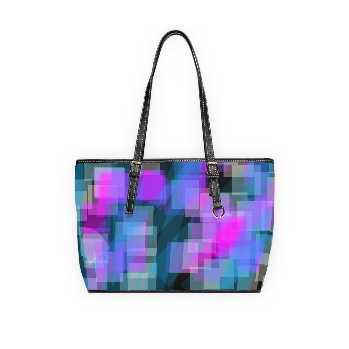 ESP:  Vibrant PU Leather Shoulder Bag for Fashion Lovers, Good Vibes Tote Bag, Stylish Handbag, Everyday Use, Gift for Her