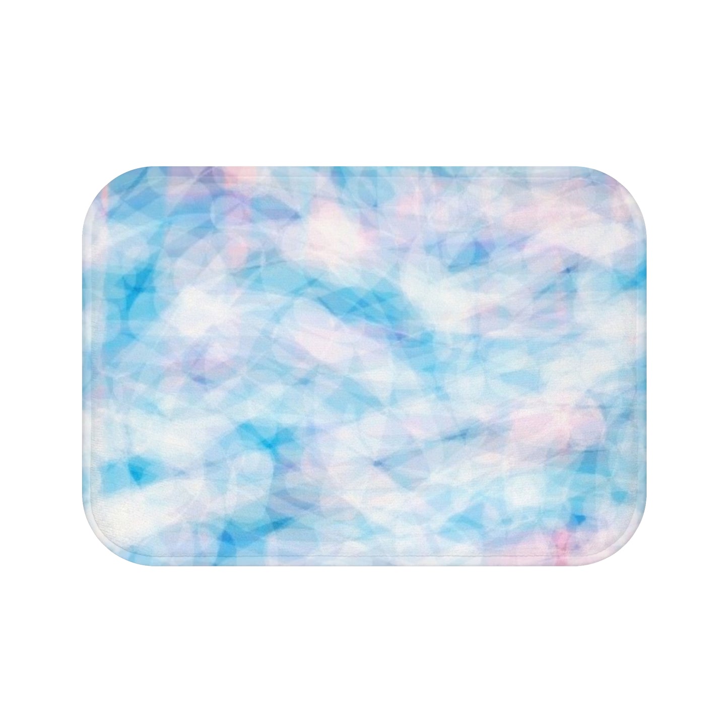 Blue Sugar: (24"x17") Aqua Dream Bathmat - Soft Design for Bathroom Decor, Spa Days, Housewarming Gift, Shabby Chic Vibe, Cozy Living