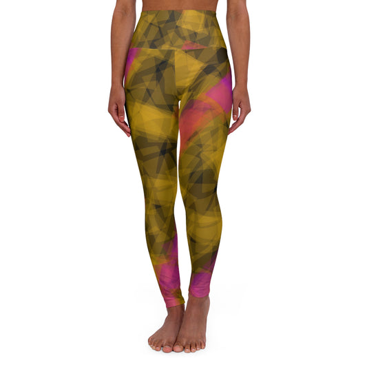 Bom:  Vibrant High Waisted Leggings - Stylish Activewear for Fitness, Casual Chic Streetwear