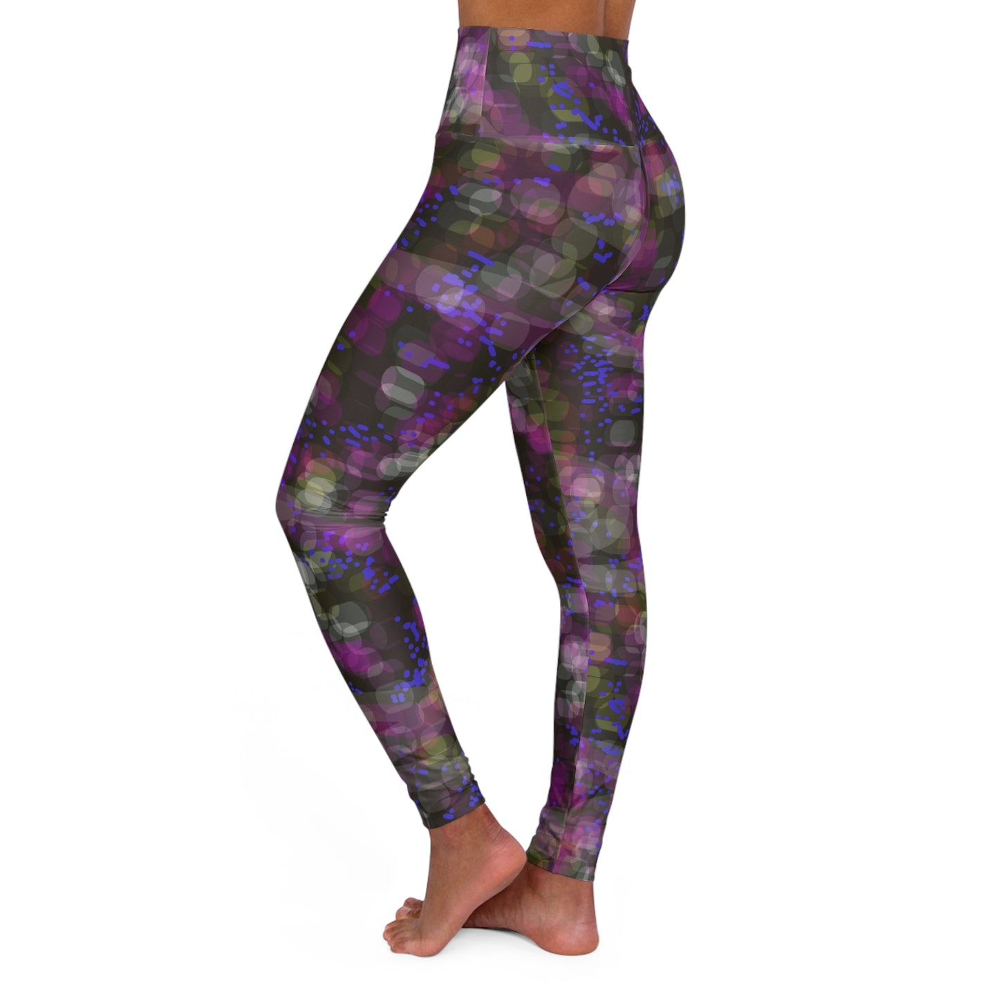 Let's Groove: Vibrant High Waisted Leggings, Athletic Leggings, Dance Leggings, Workout Leggings, Fashion Leggings, Fitness Apparel, Gift for Her