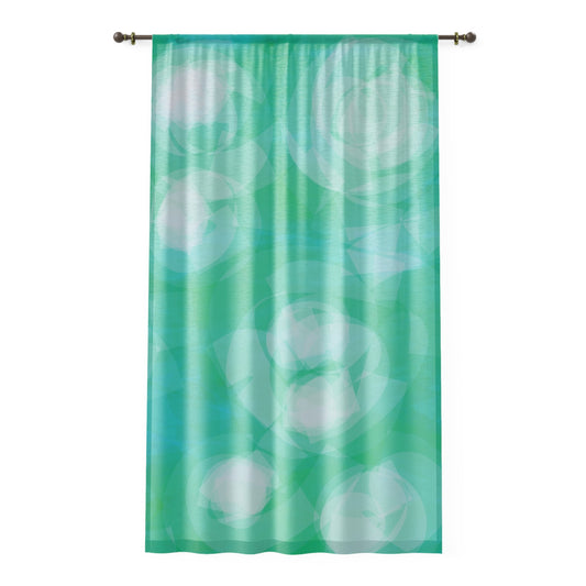 Sharona:  Botanical Sheer Window Curtain - Elegant Fresh Design for Brightening Your Space