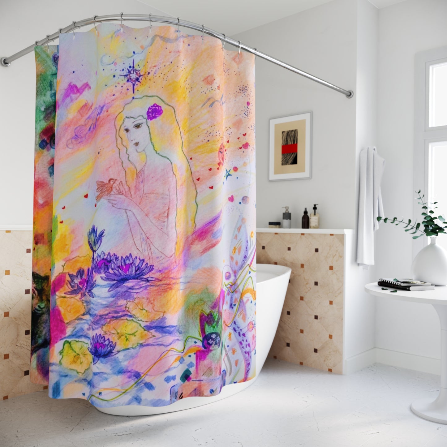 Cherish: Polyester Shower Curtain