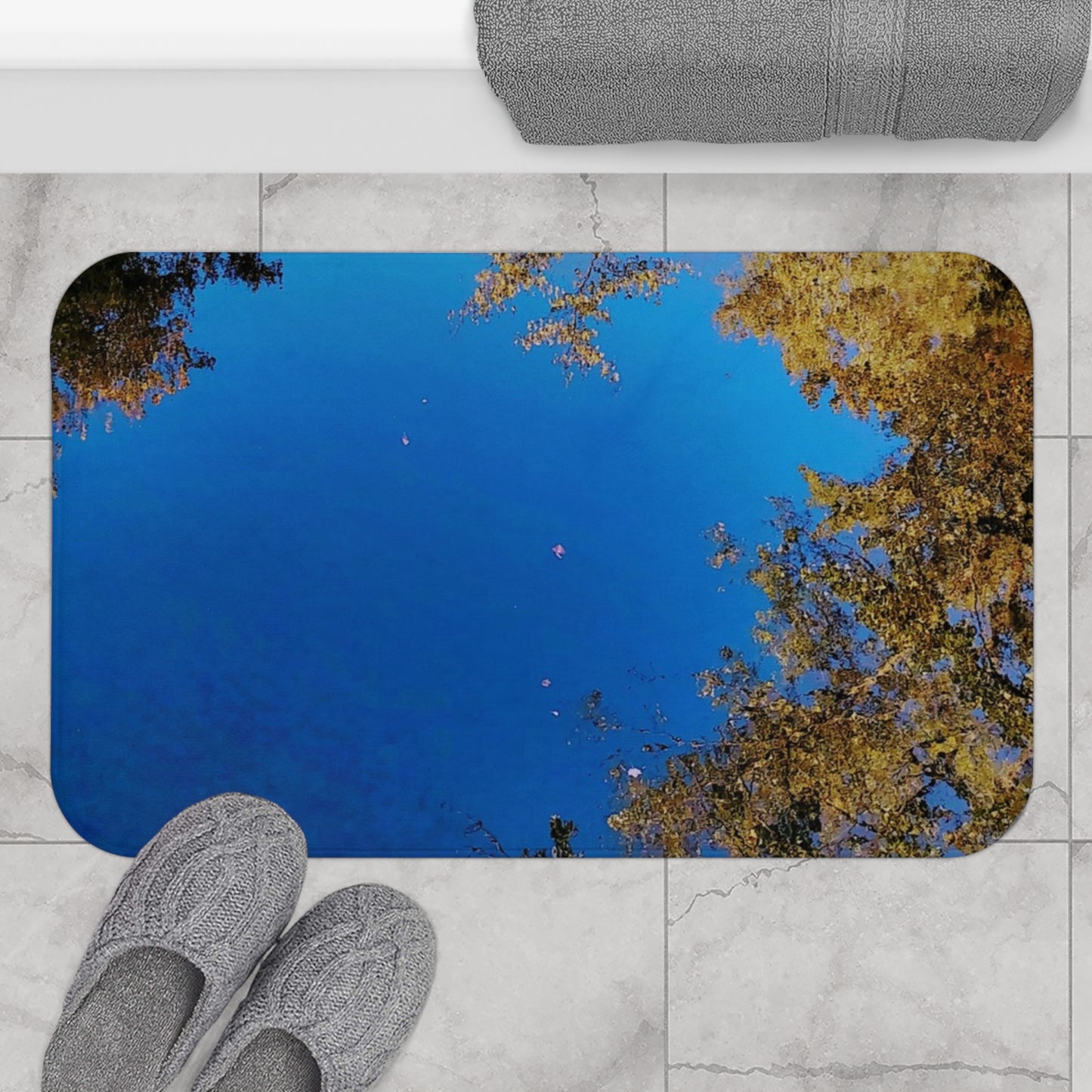 Fall Creek: (34"x21") Vibrant Blue Bathmat for Relaxing Spaces, Nature Lovers Plush Bathroom Rug, Relaxed Decor, Perfect Gift for Housewarming, Spa Days, and [...]