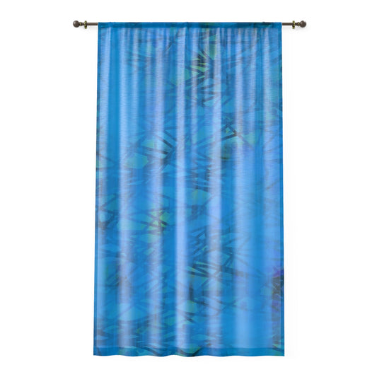 Carmen:  Tranquil Blue Window Curtain for Living Room Decor