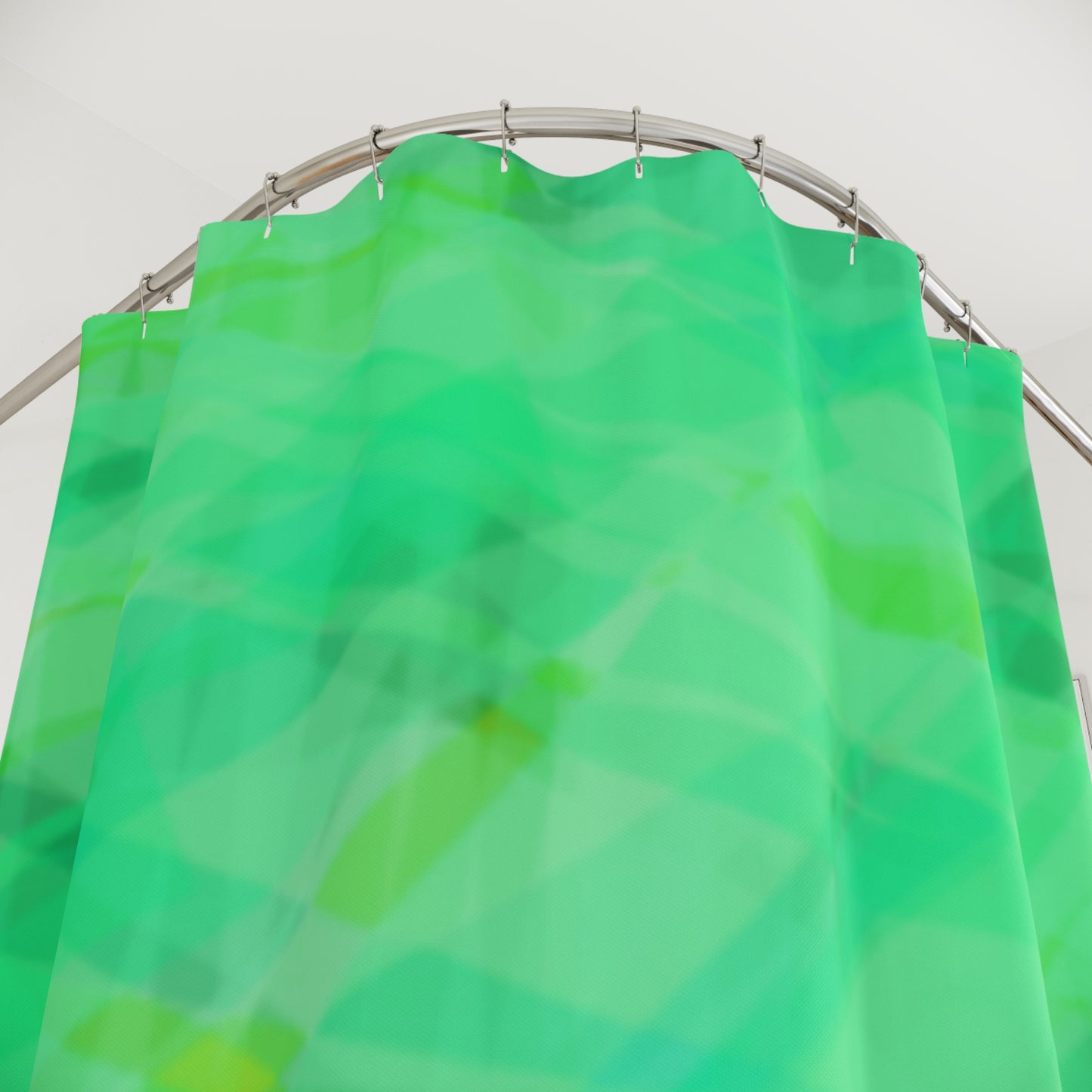 Elevation Station: Vibrant Green Shower Curtain, Modern Bathroom Decor, Eco-Friendly Home Accessory, Unique Gift for Housewarming, Relaxing Spa Vibes