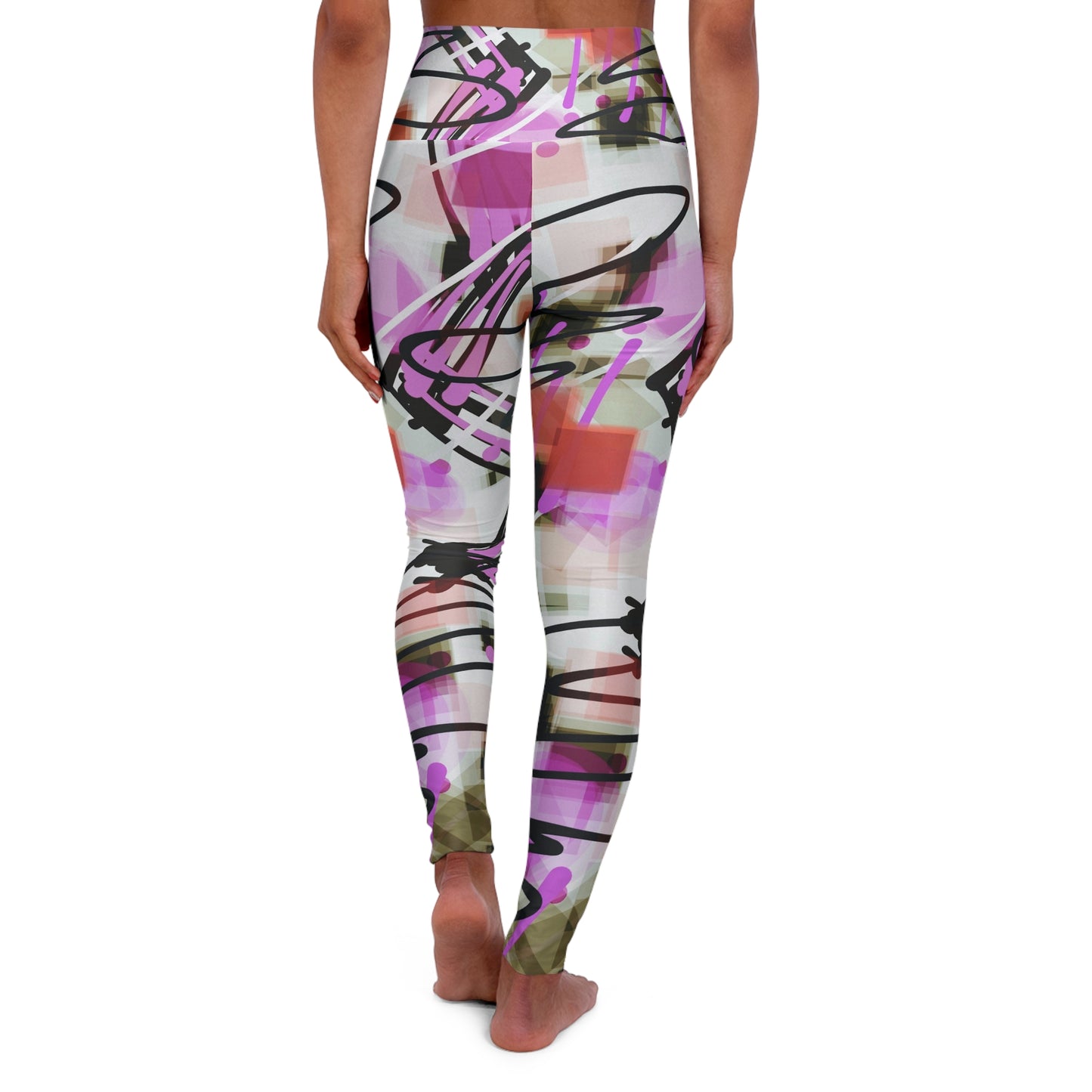 Annabella: Colorful High Waisted Yoga Leggings, Trendy Activewear, Fitness Leggings, Stylish Workout Gear, Streetwear, Fit Fashion, [...]