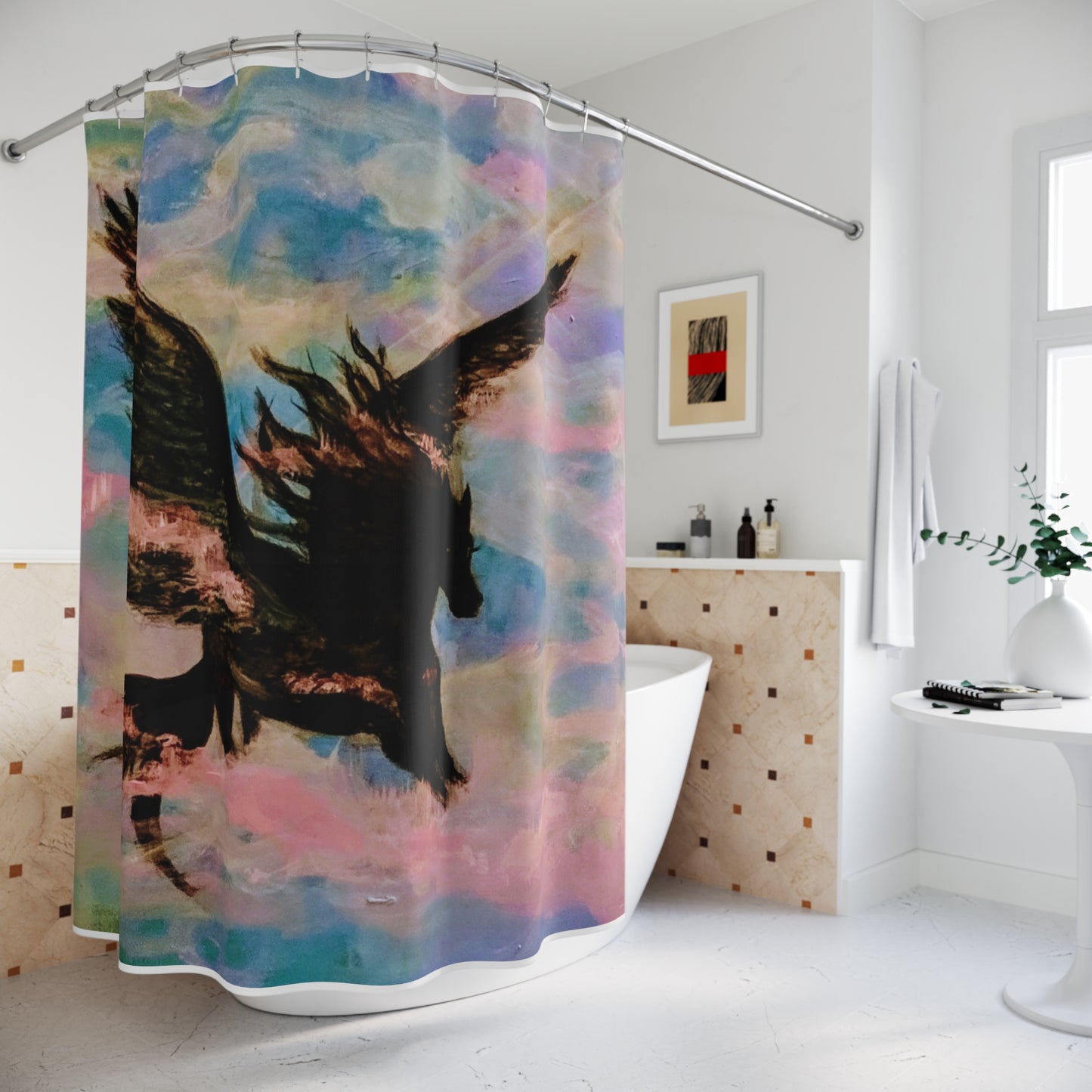 Pegasus: Polyester Shower Curtain