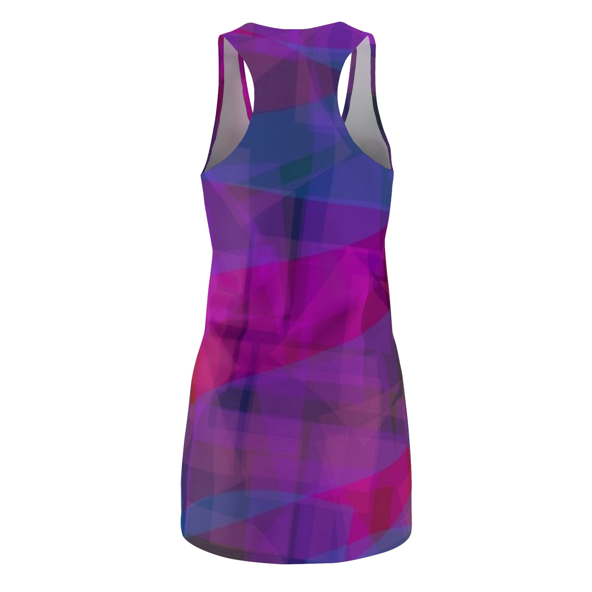 Cherry Blue:  Abstract Purple Hues Racerback Dress