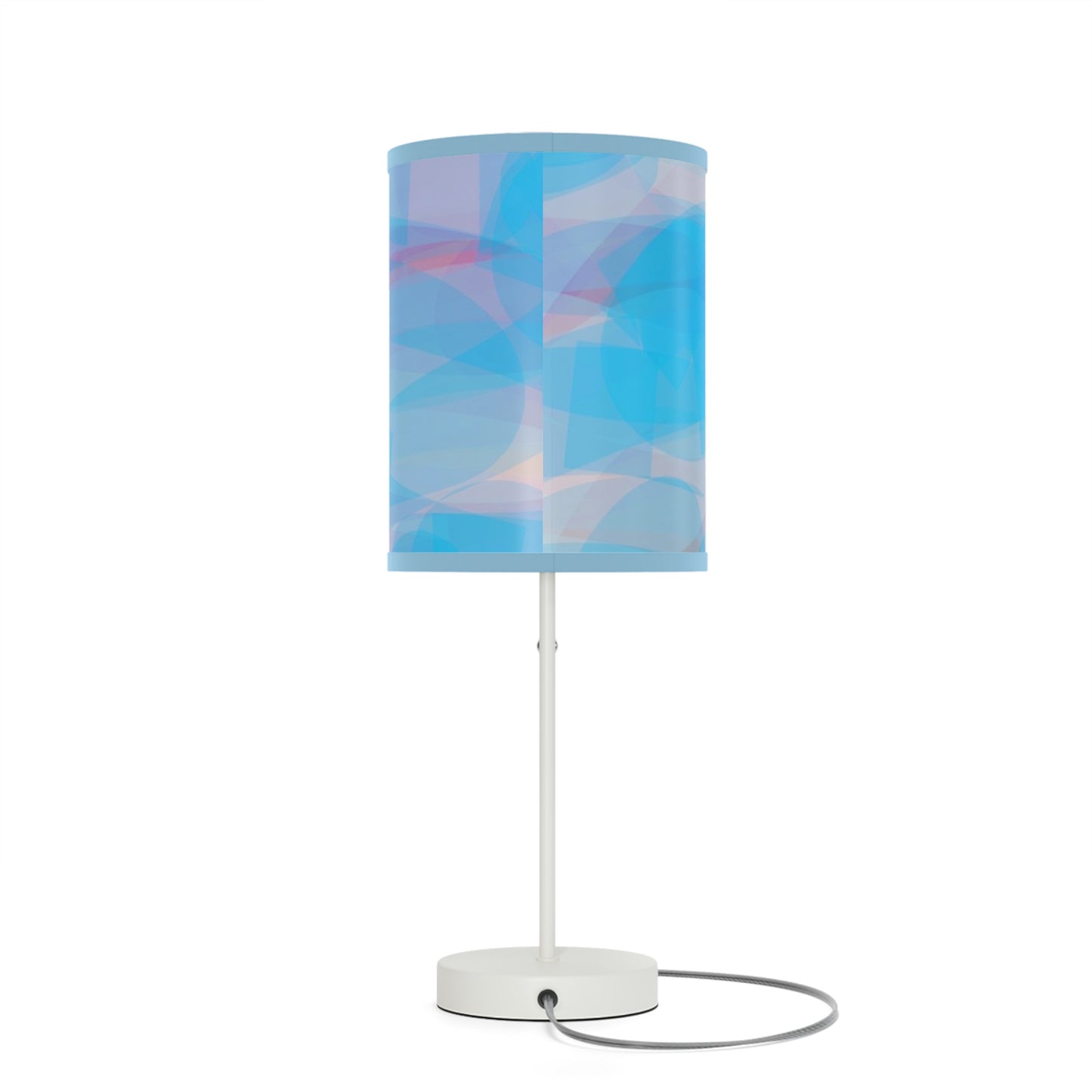 Mellow:  Blue Trim; Modern Blue Abstract Table Lamp - US|CA Plug