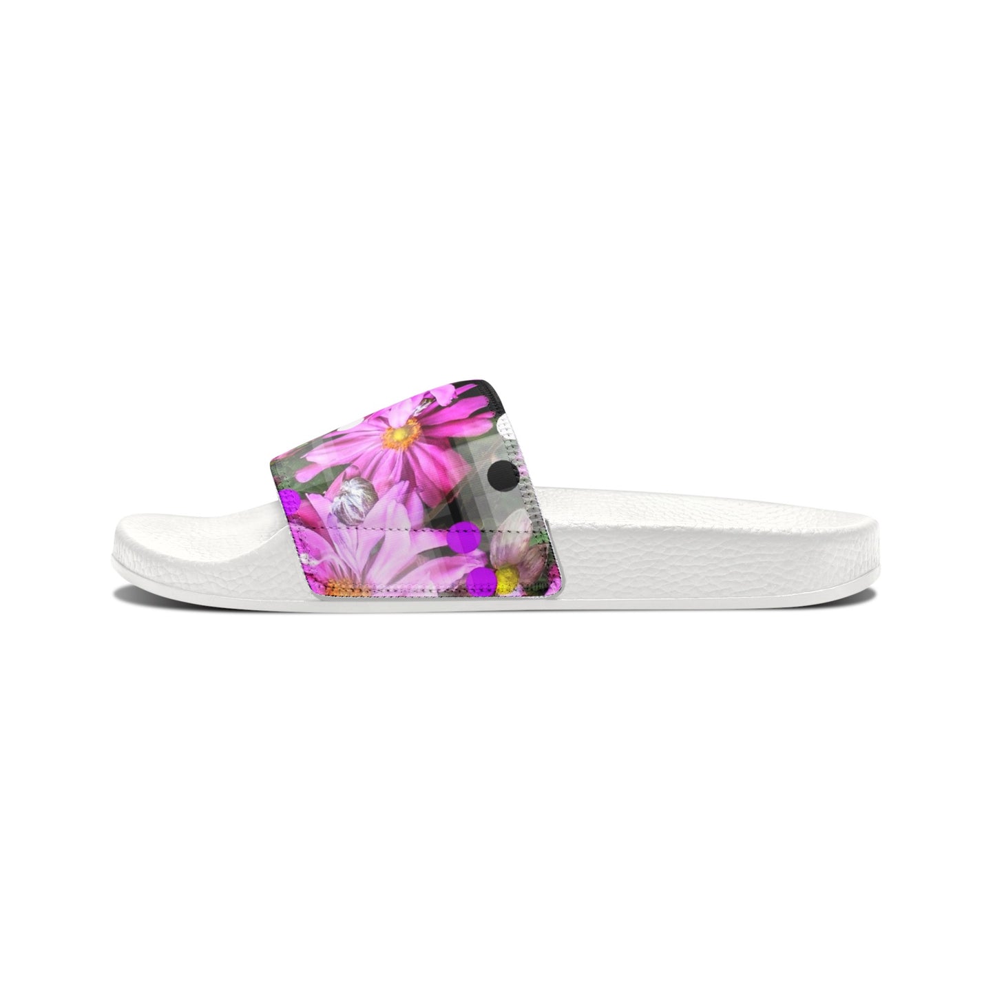 Pink Daisies:  Women's PU Slide Sandals