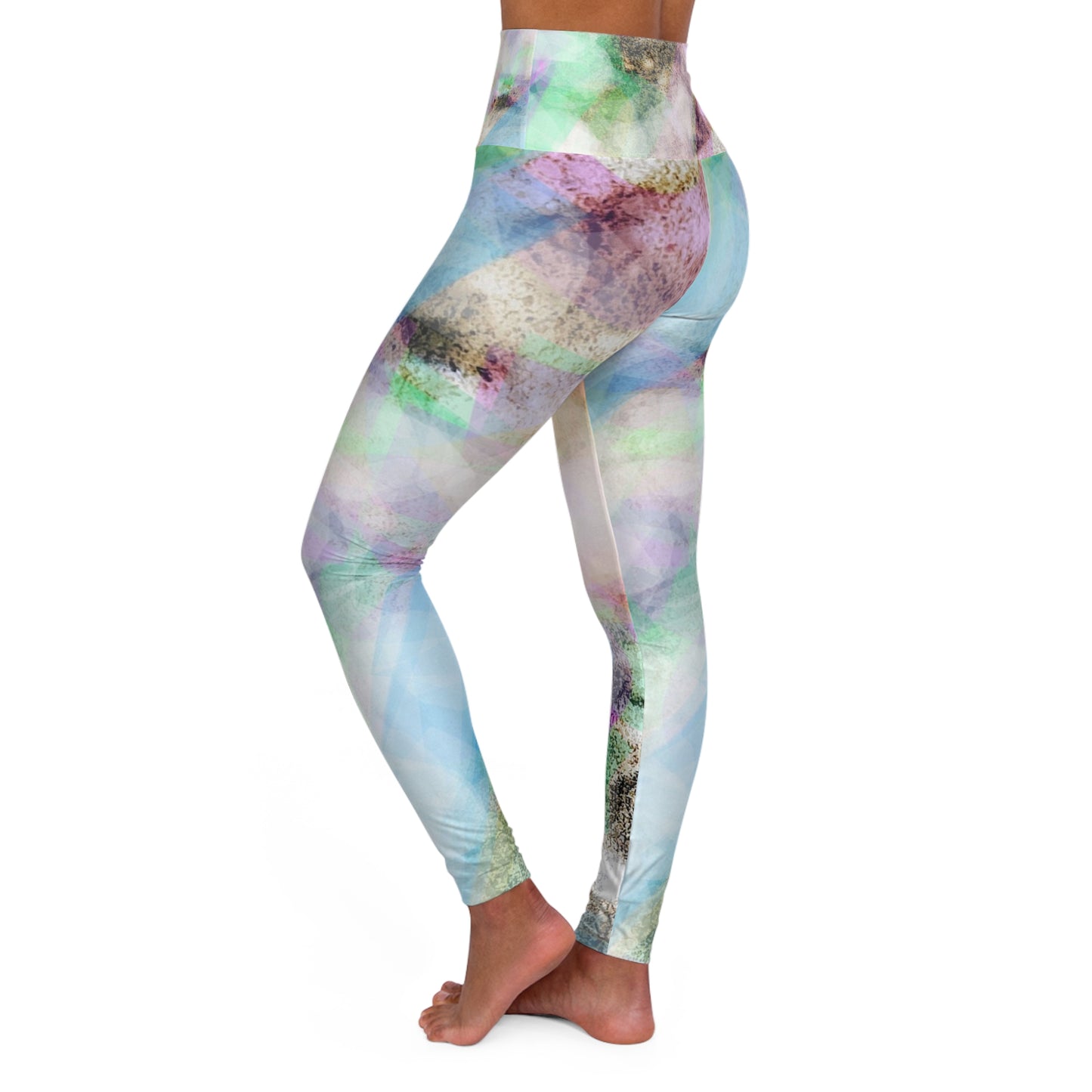 Bliss Rays: Ethereal High Waisted Yoga Leggings, Colorful Activewear, Fitness Leggings for Women, Gym & Yoga Gift, Trendy Workout Leggings