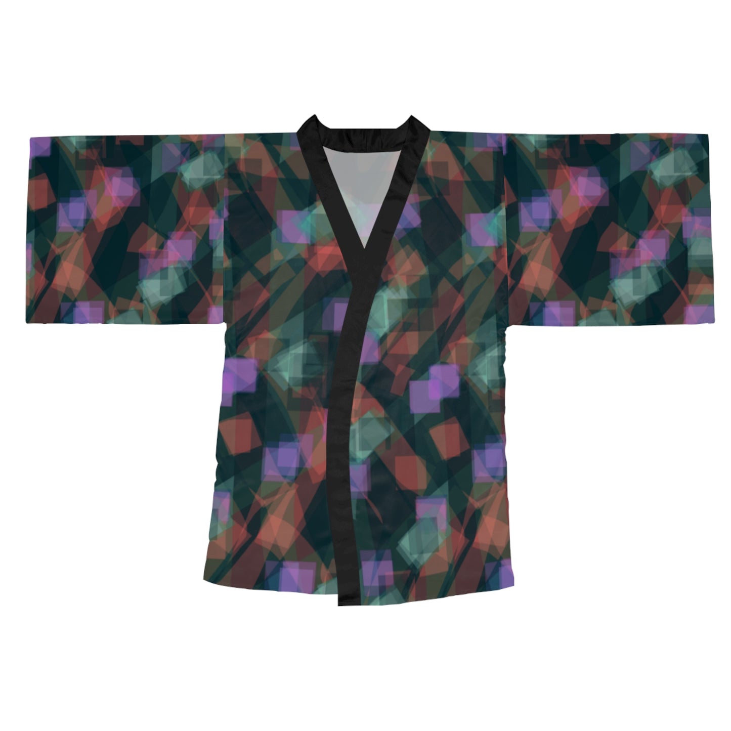 Jean:  Elegant Long Sleeve Kimono Robe with Abstract Design | Perfect for Relaxation, Spa Days & Special Occasions