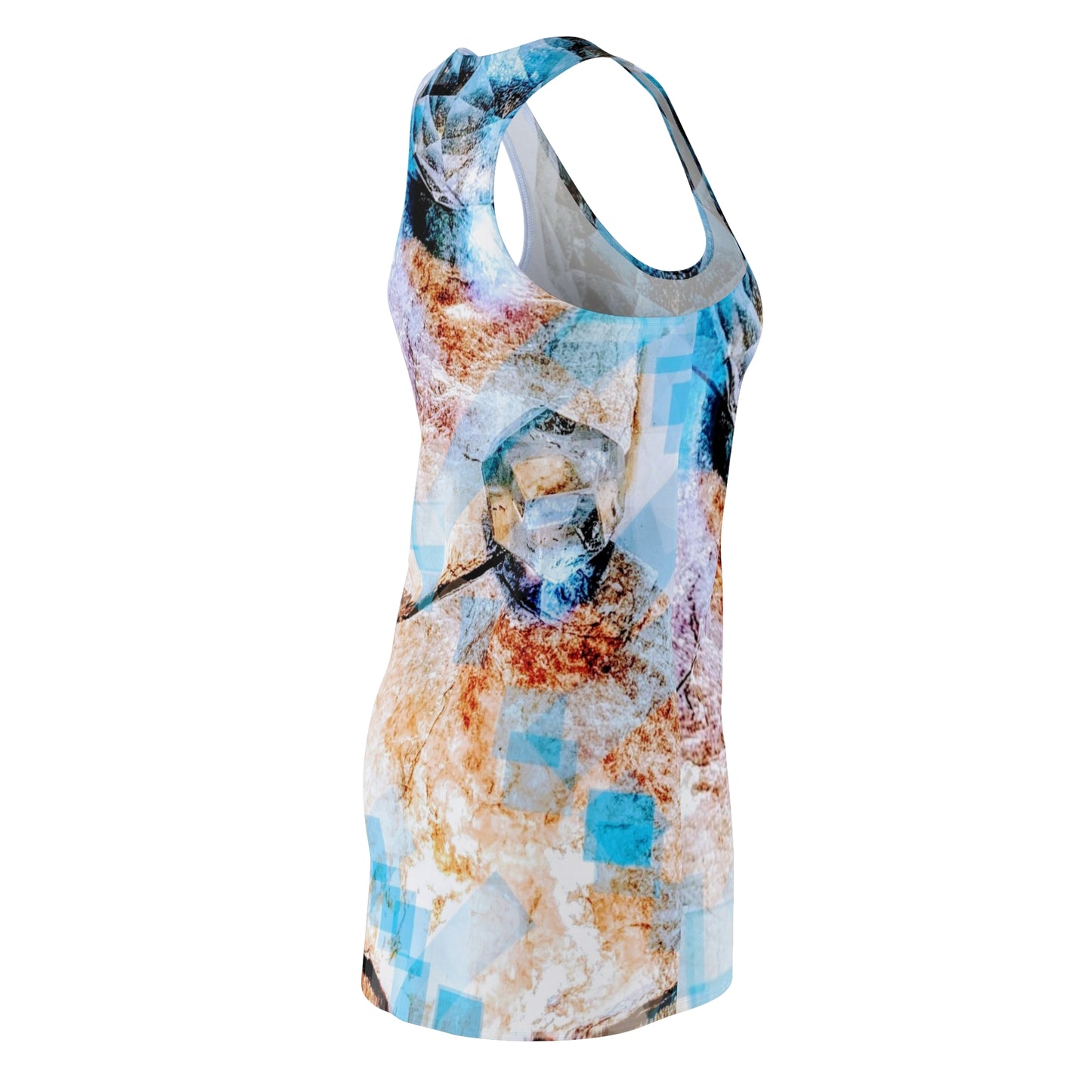 Crystal Clear:  Women's Cut & Sew Racerback Dress (AOP)