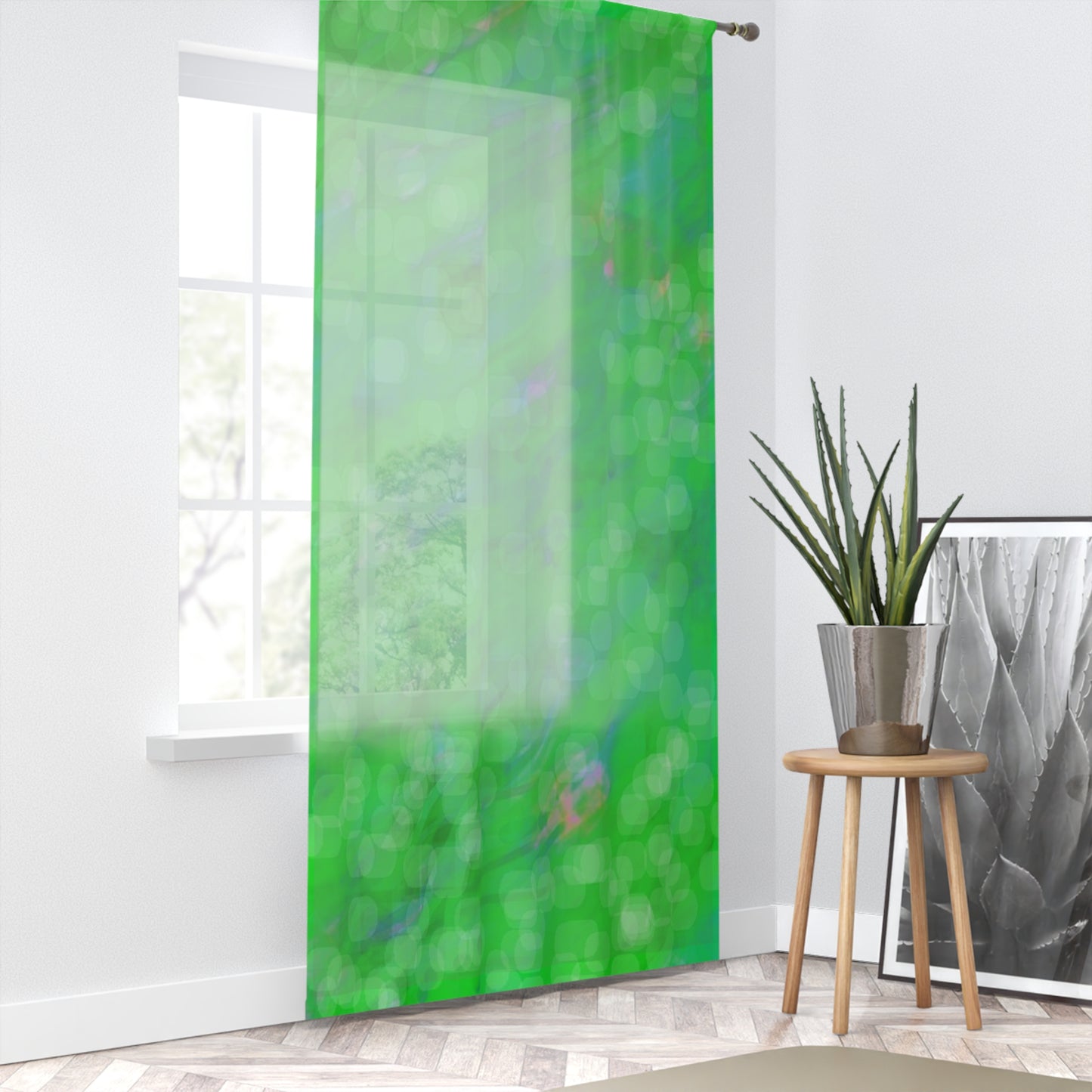 Earth child: Lush Green Window Curtain, Nature-Inspired Decor, Nature Lovers Home Accessory, Living Room Curtain, Spring Vibes