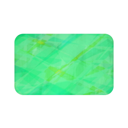 Elevation Station: (34"x21") Luscious Green Tones Bathmat - Soft Bathroom Rug, Modern Decor, Home Spa Essential, Eco-Friendly Gift
