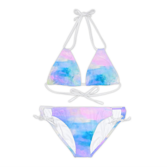 Pastel Air:  Strappy Bikini Set (AOP)