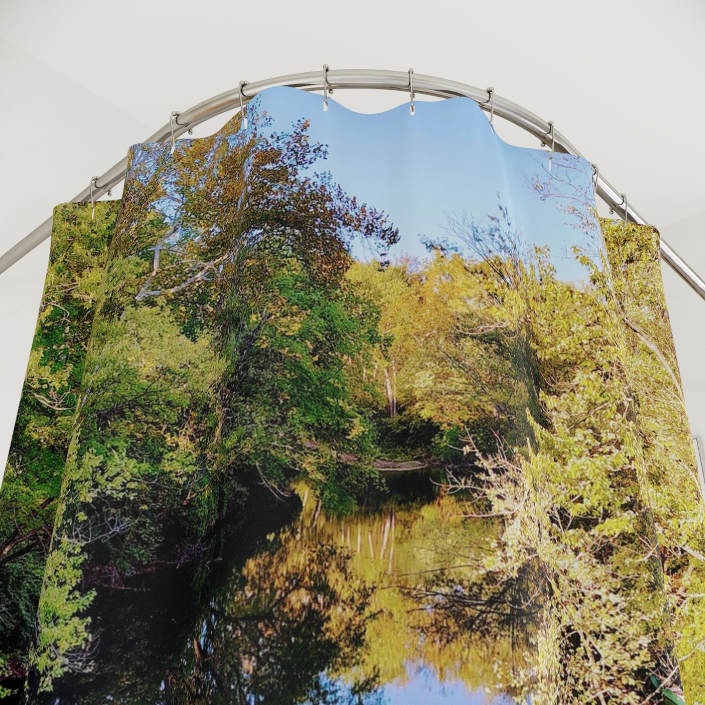 Fall Creek: Nature-Inspired Shower Curtains, Rustic Home Decor, Relaxing Bathroom Accent, Gift for Nature Lovers, Eco-Friendly Bath Essentials