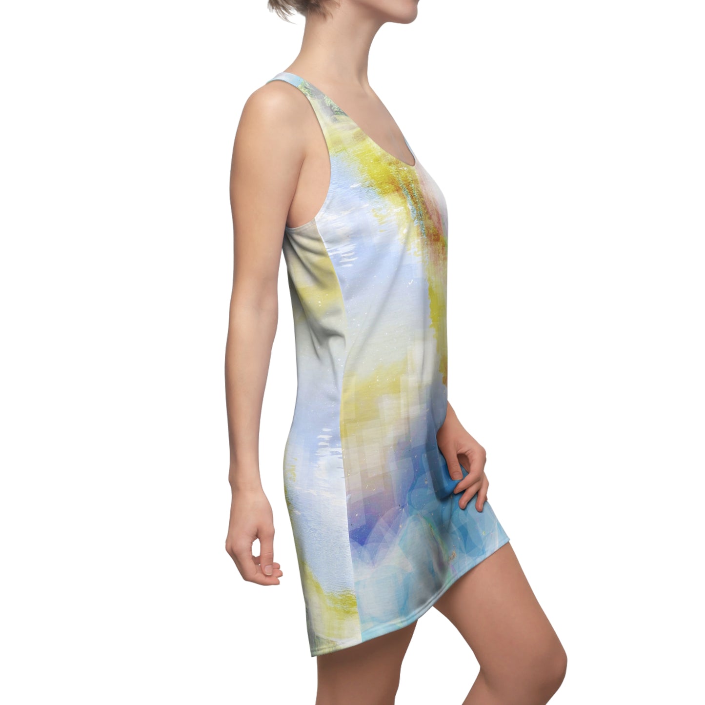 Glimmering:  Women's Cut & Sew Racerback Dress (AOP)