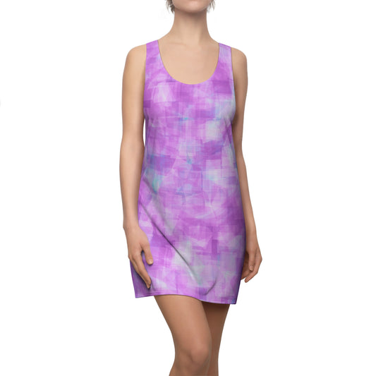 Betty:  Pastel Abstract Racerback Dress for Women - Stylish Summer Casual Wear