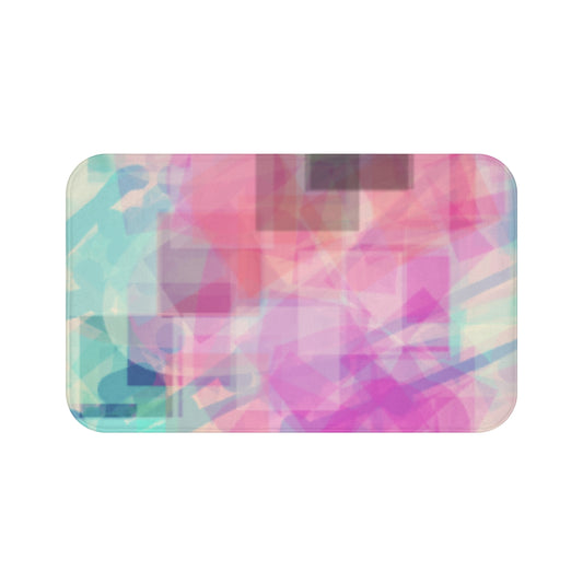 Anastasia: (34"x21") Abstract Pastel Bathmat - Vibrant Bathroom Decor, Soft Area Rug, Home Spa Gift, Boho Bathroom Accessory, Unique Housewarming Gift