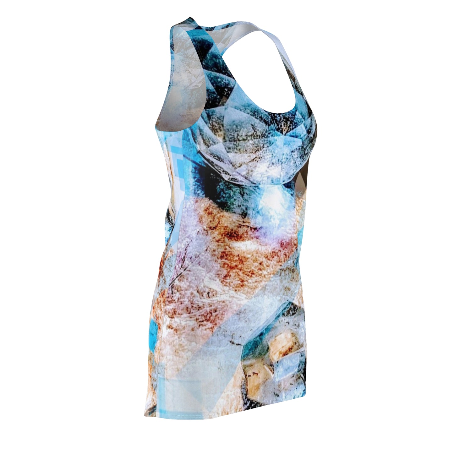 Crystal Clear:  Women's Cut & Sew Racerback Dress (AOP)