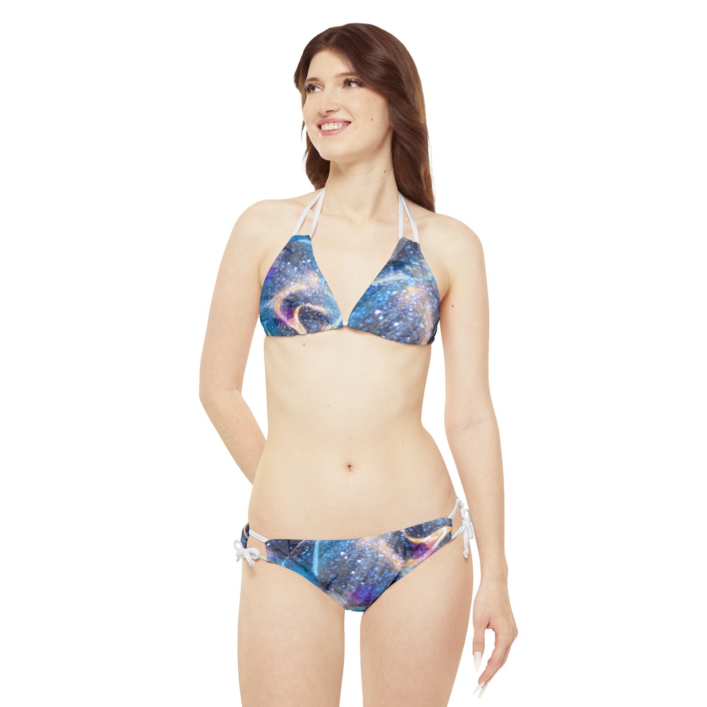 Sapphire Fuel:  Strappy Bikini Set (AOP)