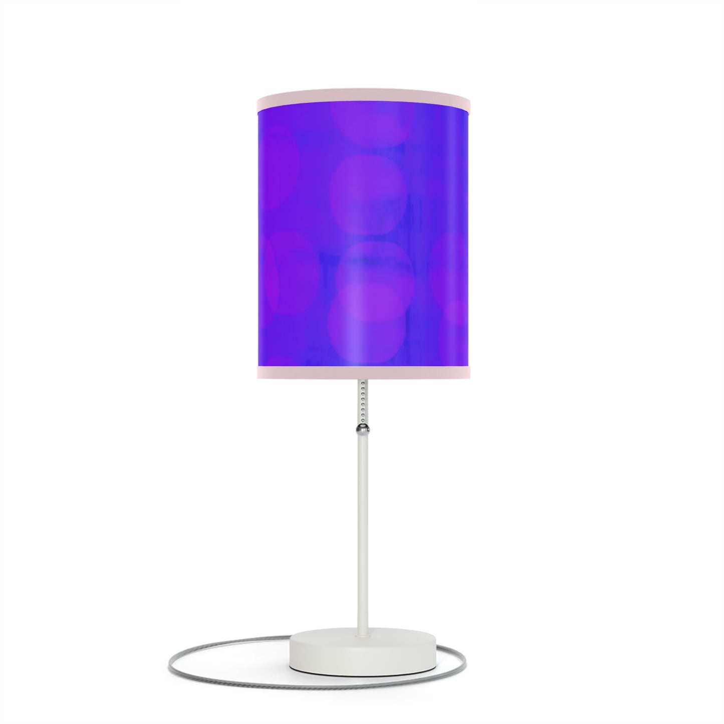 Roberta: (light pink trim) Stylish Table Lamp, Bedroom Decor, Nightstand Light, Home Lighting, Modern Design, Gift for Her, Aesthetic Room, Purple Glow