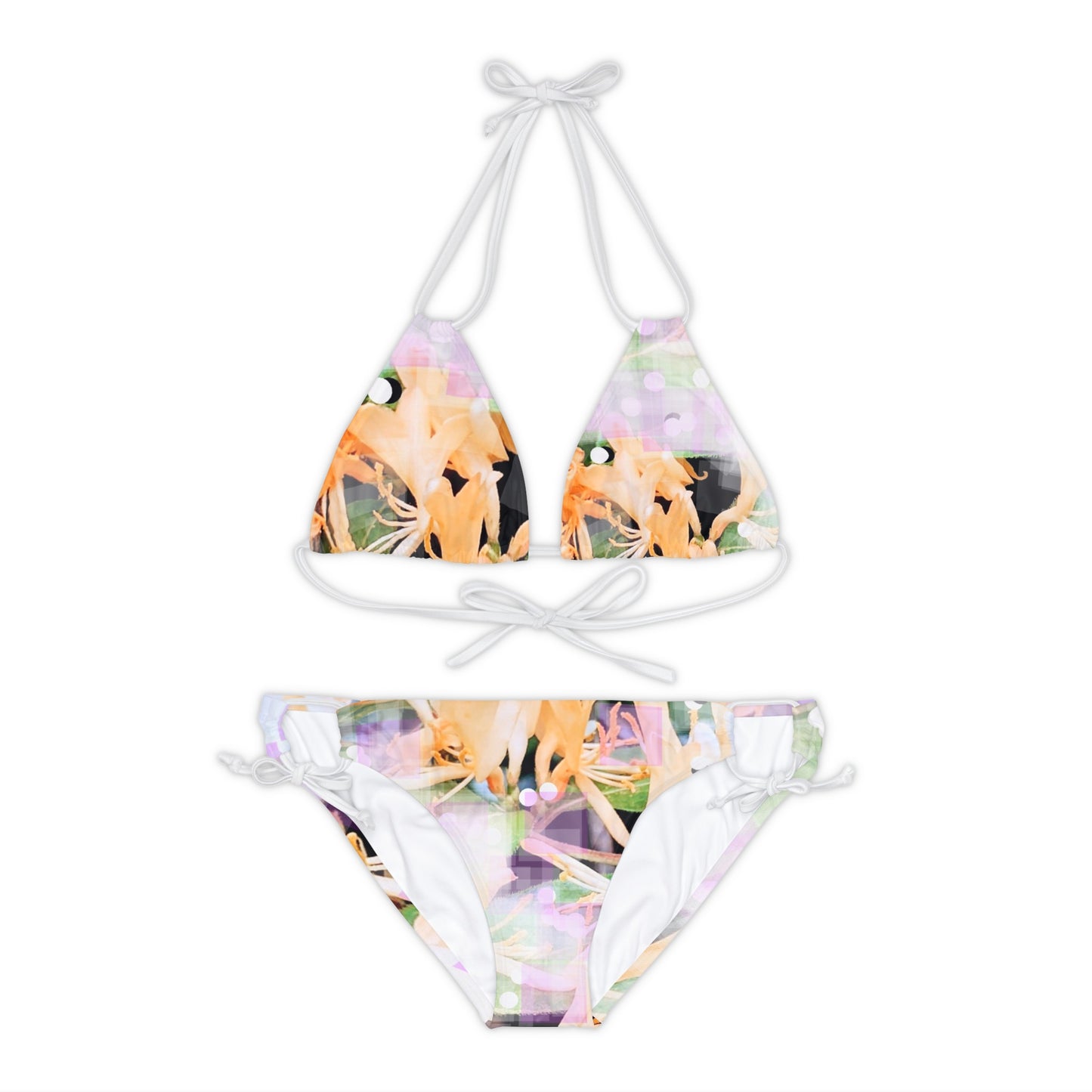 Honey Swim:  Strappy Bikini Set (AOP)