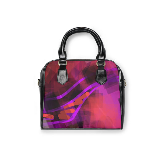Bo:  Vibrant Abstract Shoulder Handbag - Stylish Tote with Colorful Design