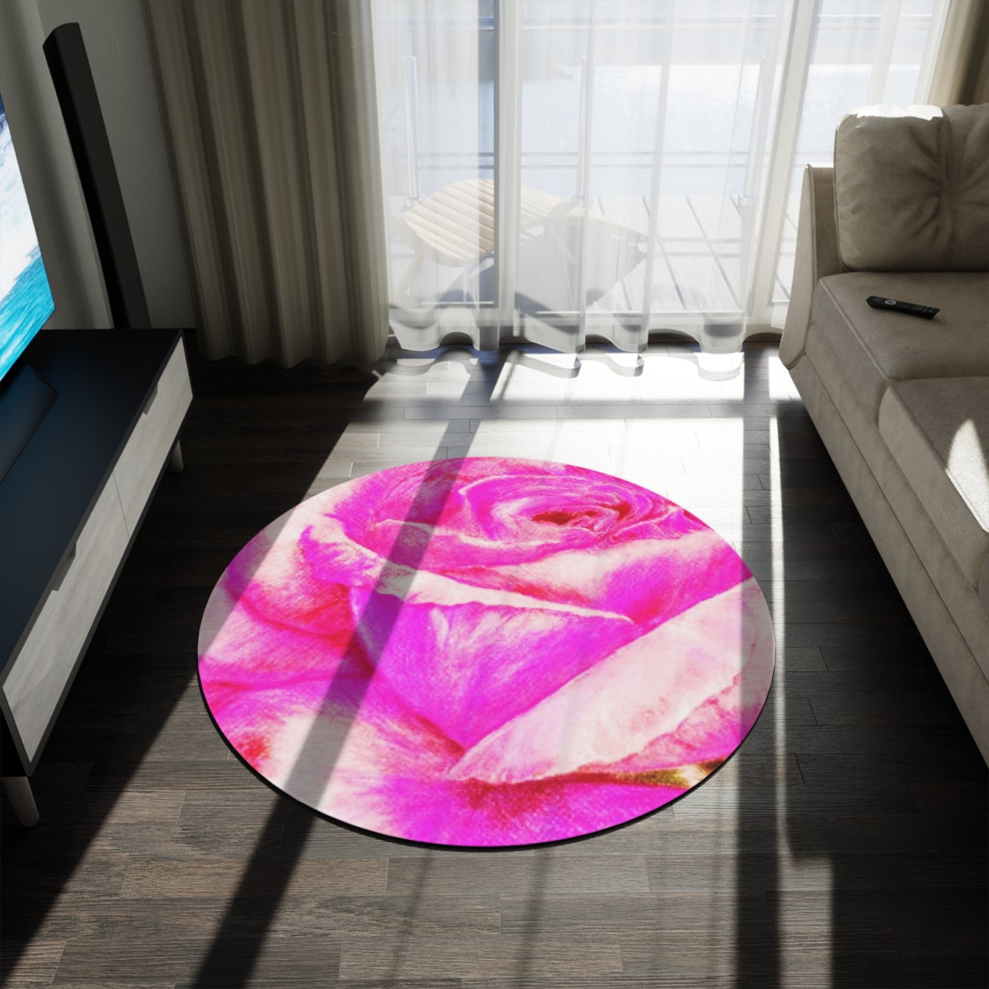 Rose High: Round Rug 60"x60"