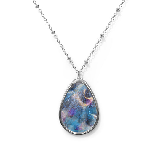 Saphire Fuel:  Oval Necklace