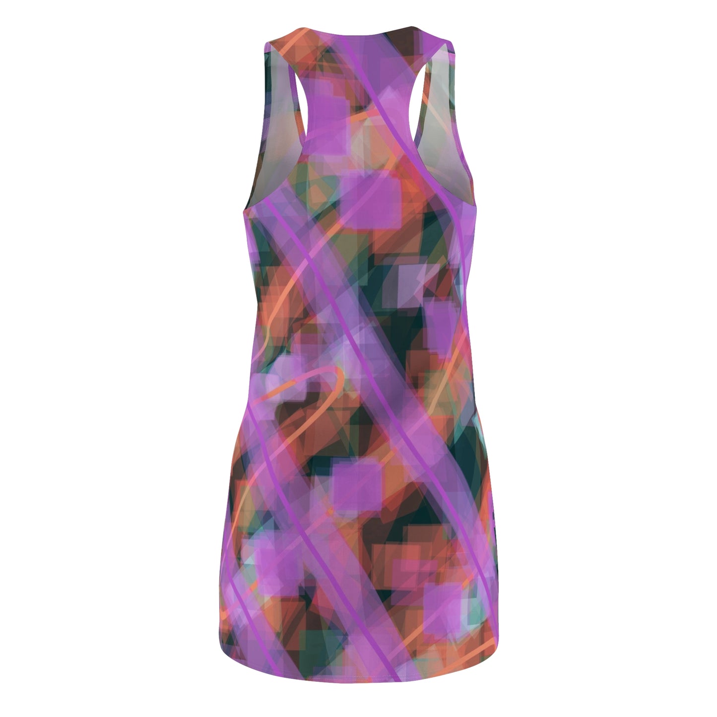 Rita:  Abstract Pattern Women's Racerback Dress - Perfect for Spring Events & Casual Outings