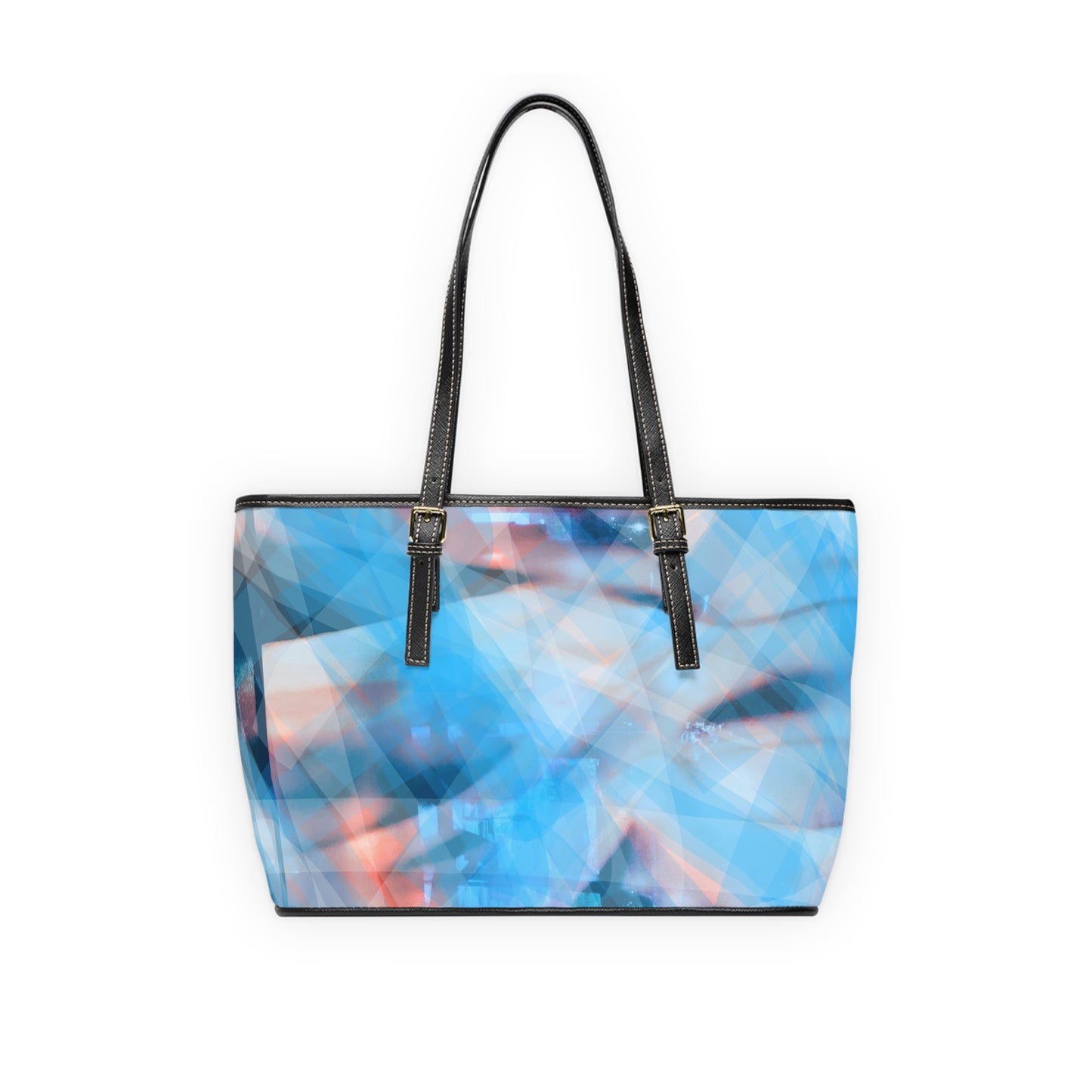 Cool Cool:  Chic PU Leather Shoulder Bag - Abstract Geometric Design for Stylish Everyday Use
