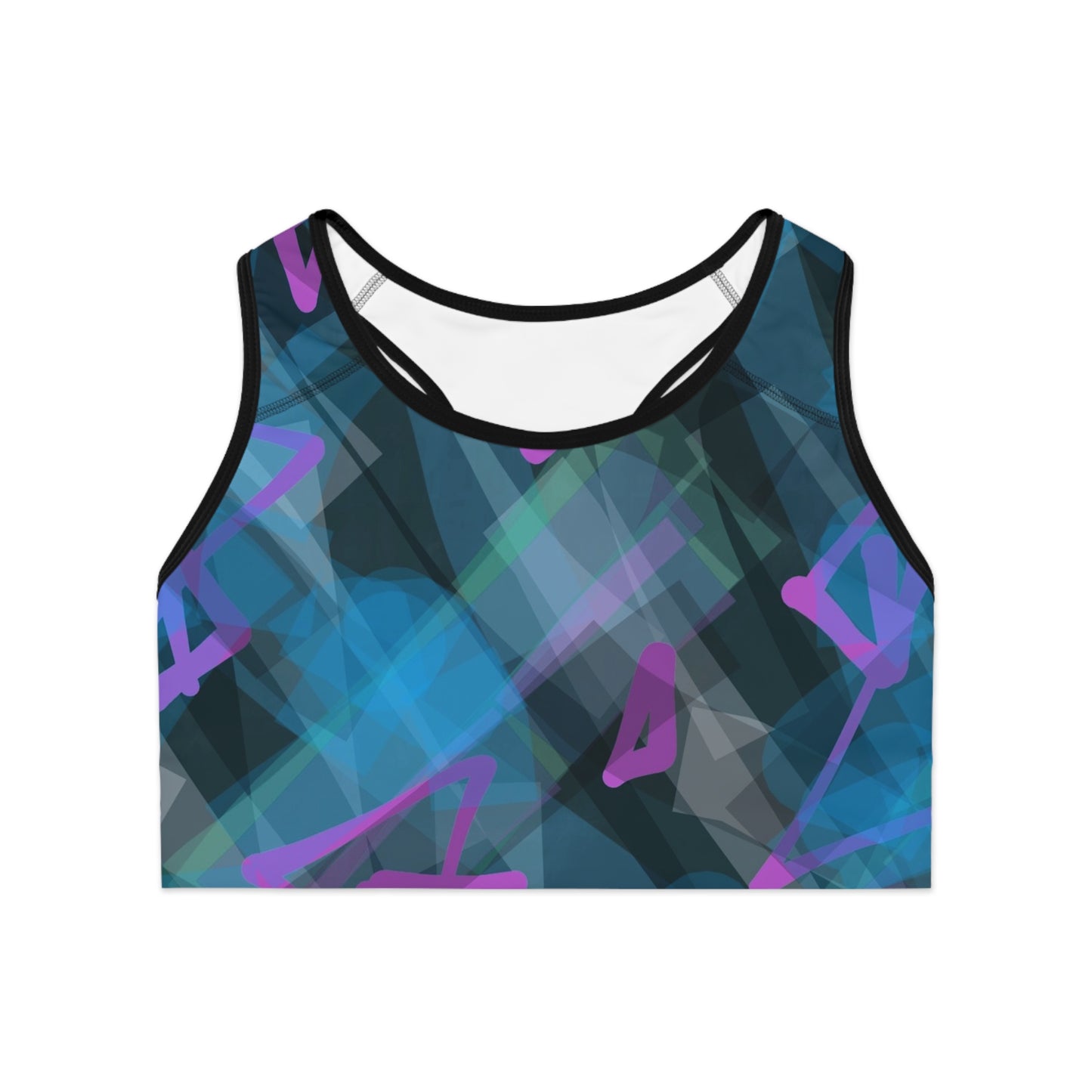 Roxanne II: BLK Trim Stylish Sports Bra for Active Lifestyle, Workout Gear, Fitness Apparel, Gym Clothing, Athleisure Wear