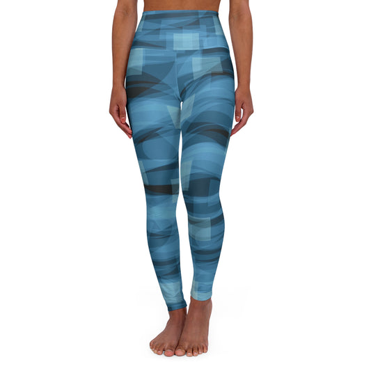 Trinity:  Tranquil Waves High Waisted Chic Leggings, Athletic Wear, Streetwear, Fitness Gear, Gym Apparel, Activewear, Meditation Clothing