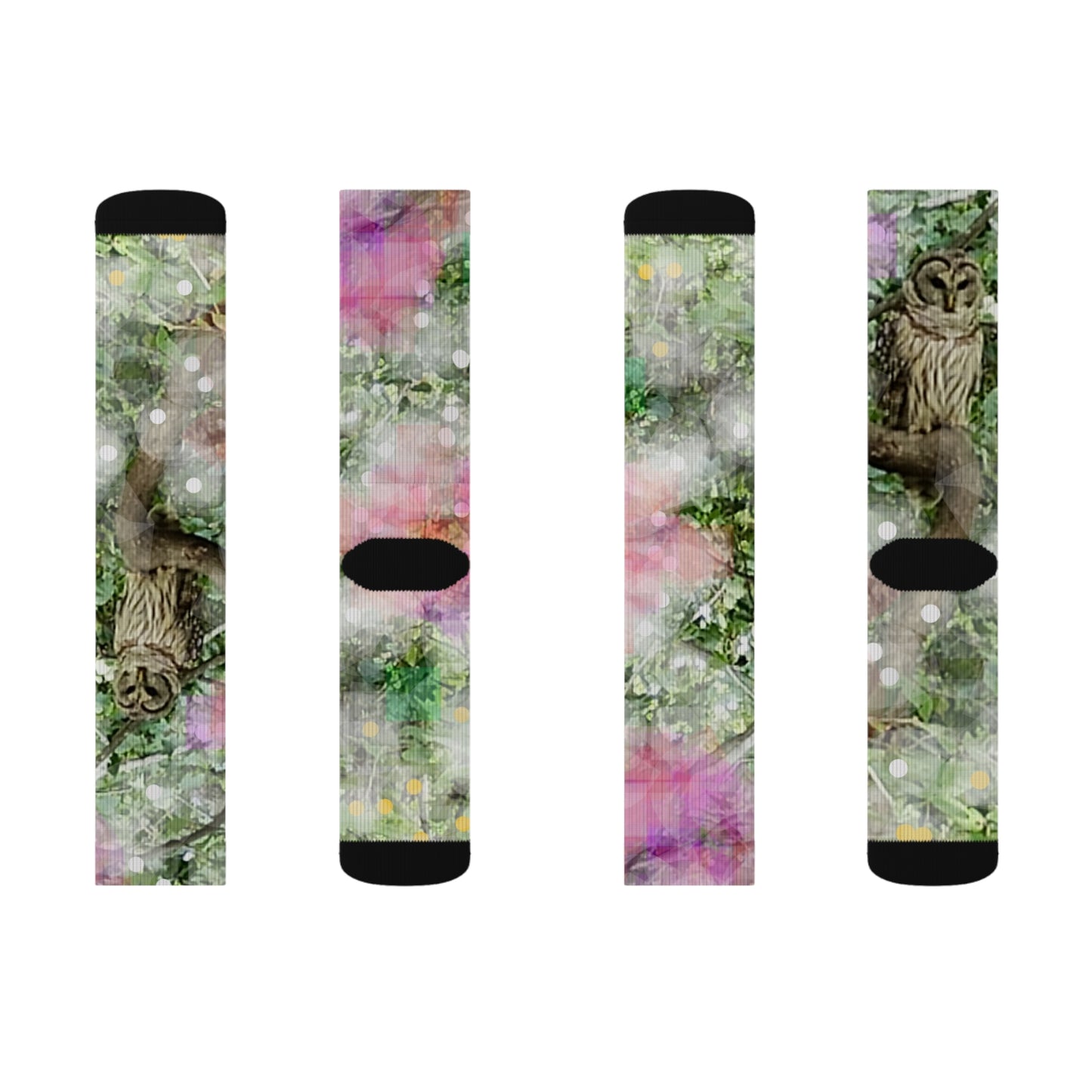 Woodland Owl:  Sublimation Socks