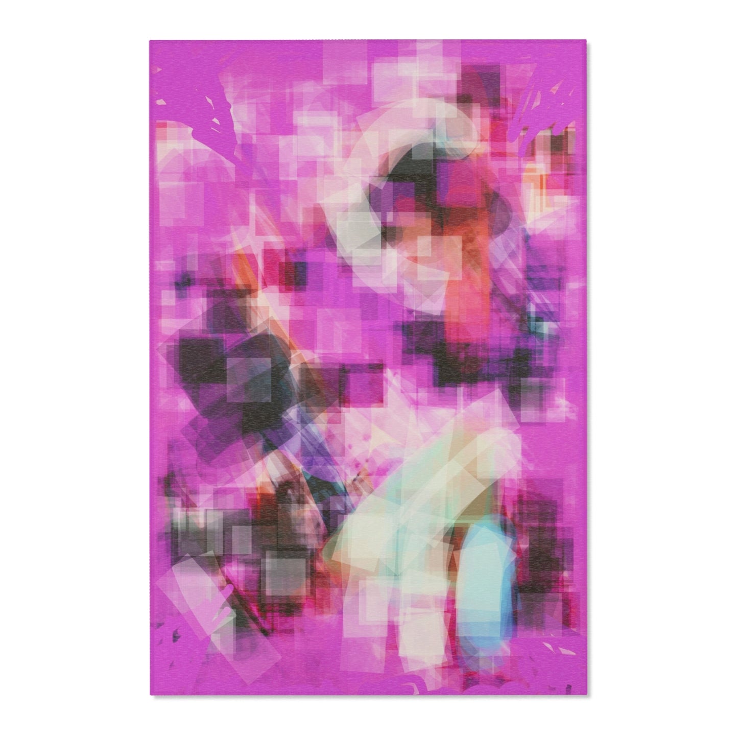 Mauve Codes:  48"x72" Vibrant Abstract Area Rug - Modern Decor for Artistic Homes