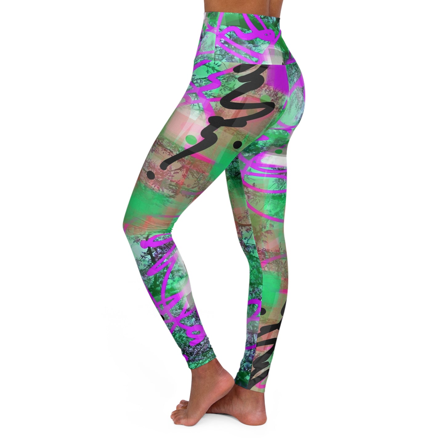 Cyd:  Vibrant High Waisted Leggings for Active Lifestyle, Street Style fashion, High Vibes, Casual Chic Clothing