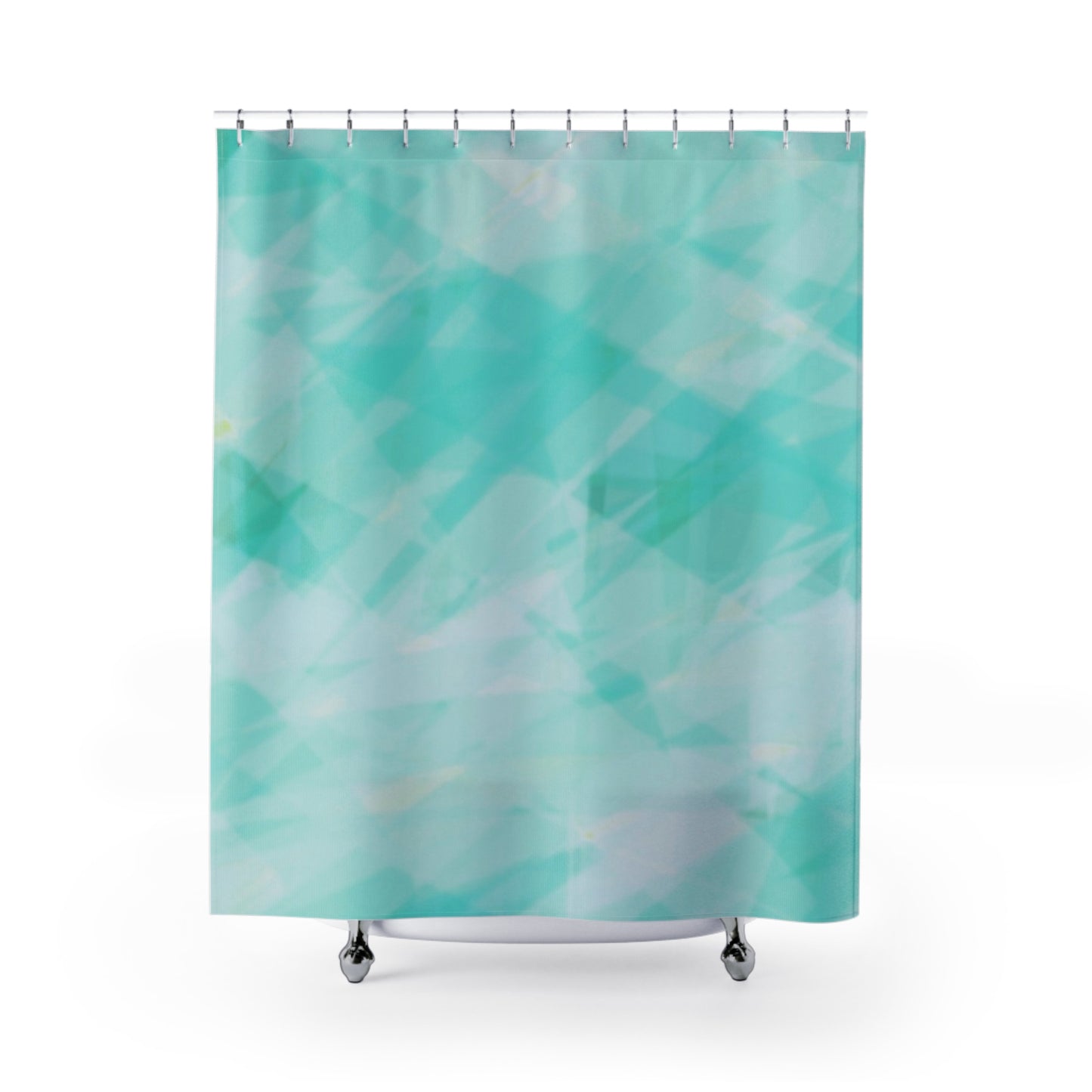 Mountain Stream: Aqua Abstract Shower Curtain, Vibrant Bathroom Decor, Boho Style, Modern Home Accents, Gift for New Homeowners
