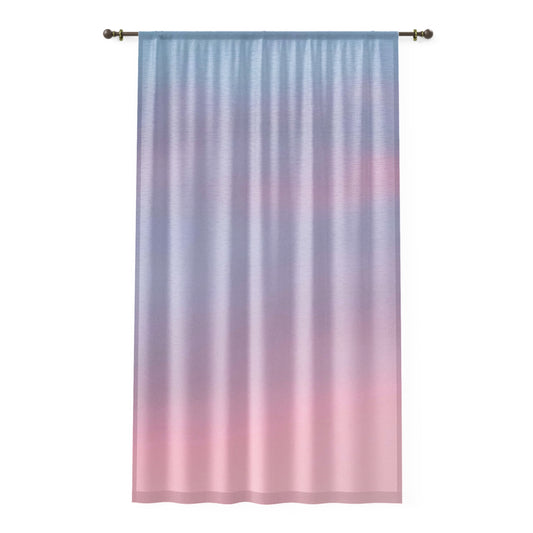 Soothing Sky:  Pastel Gradient Window Curtain, Dreamy Sheer Drapes, Soft Home Decor, Boho Style Panel, Bedroom or Living Room, Curtain Panel