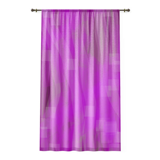 Prudence:  Elegant Sheer Soft Magenta Window Curtain, Living Room Décor, Home Aesthetic, Modern Interior Design, Light Filtering, Boho Style, Divine Fem Decor