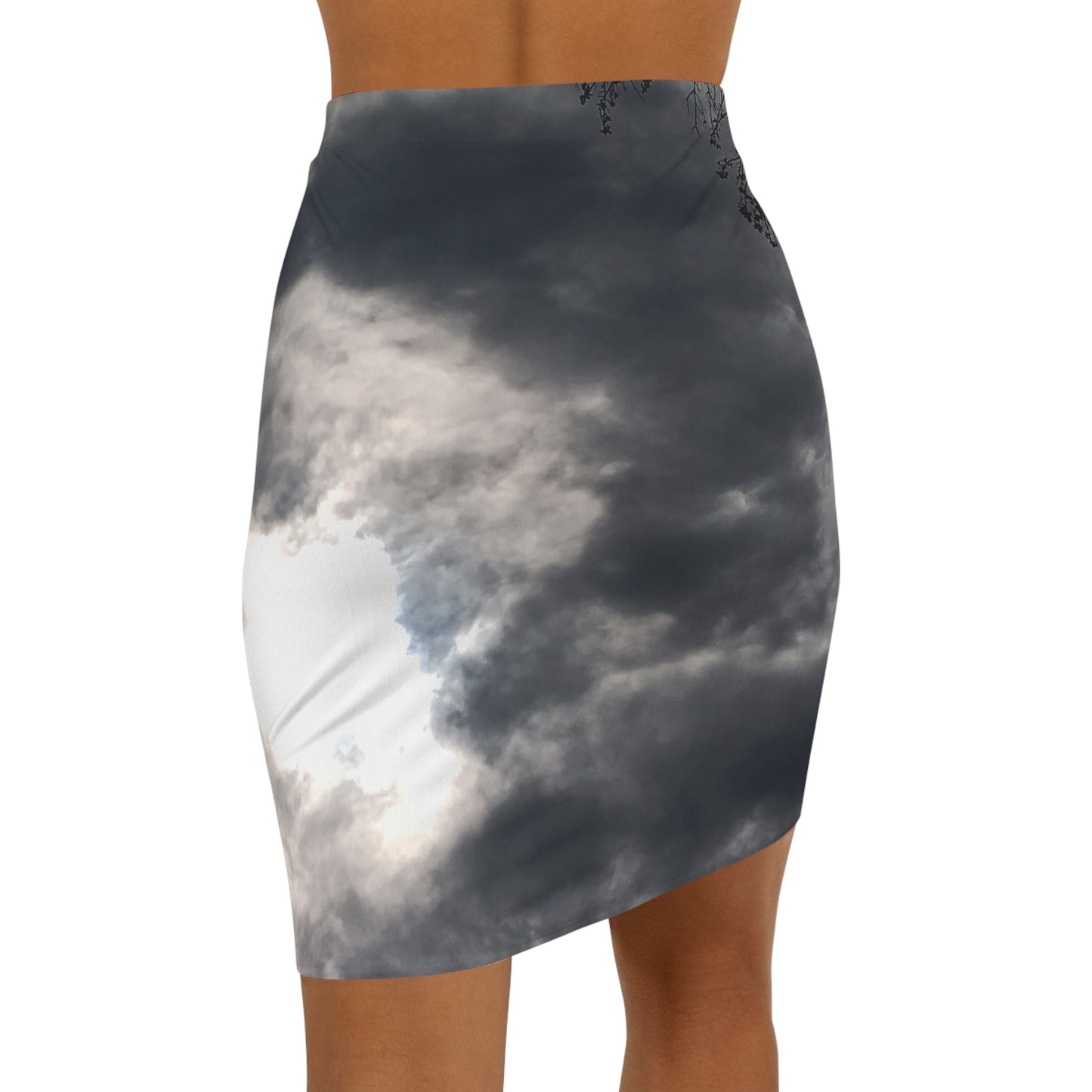 Storm:  Women's Mid-Waist Pencil Skirt (AOP)