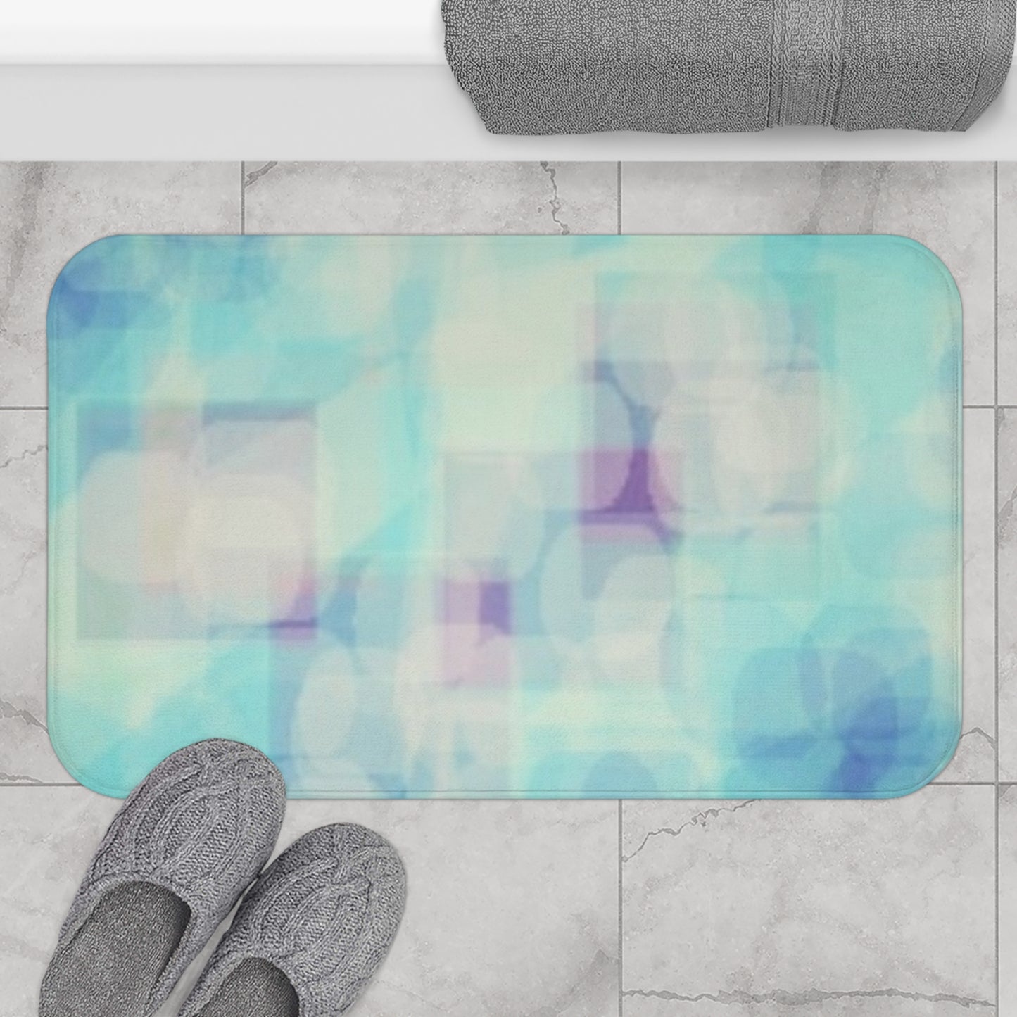 Celia: (34"x21") Soothing Abstract Bathmat | Relaxing Home Decor, Spa Vibe, Bathroom Accessory, Gift for Her, Cozy Retreat