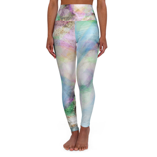 Bliss Rays: Ethereal High Waisted Yoga Leggings, Colorful Activewear, Fitness Leggings for Women, Gym & Yoga Gift, Trendy Workout Leggings