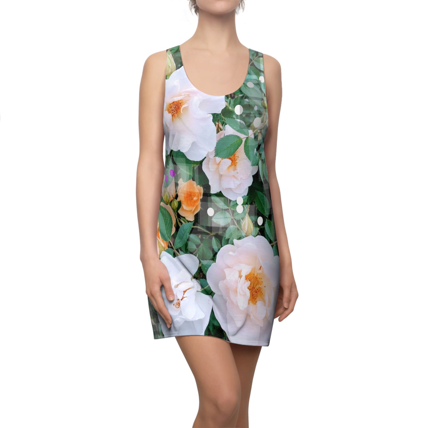 Divine Bouquet:  Women's Cut & Sew Racerback Dress (AOP)