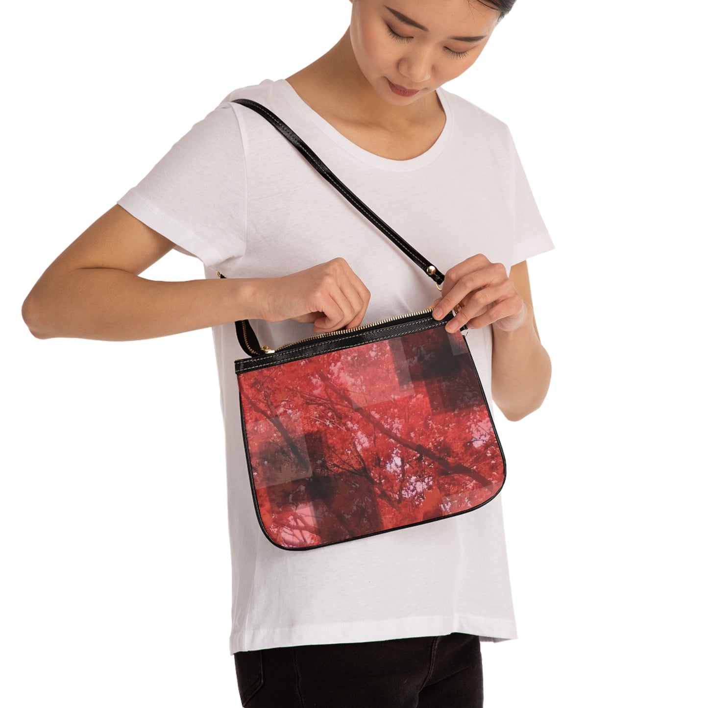 Monique:  Deep Red Tones Shoulder Bag, Chic Crossbody Purse, Fall Fashion Accessory, Everyday Essentials, Stylish Handbag