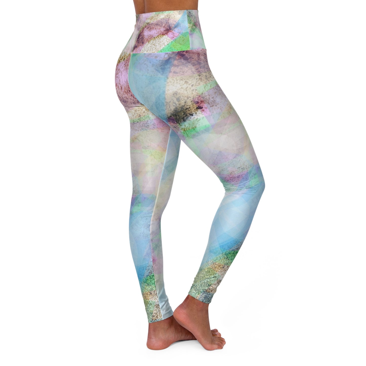 Bliss Rays: Ethereal High Waisted Yoga Leggings, Colorful Activewear, Fitness Leggings for Women, Gym & Yoga Gift, Trendy Workout Leggings