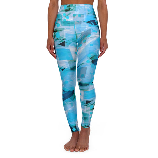 Cascadia:  Vibrant, Serene High Waisted Fashion Leggings for Active Lifestyle, Fitness Apparel, Workout Gear, Yoga Essentials, Gift for Wellness Enthusiasts